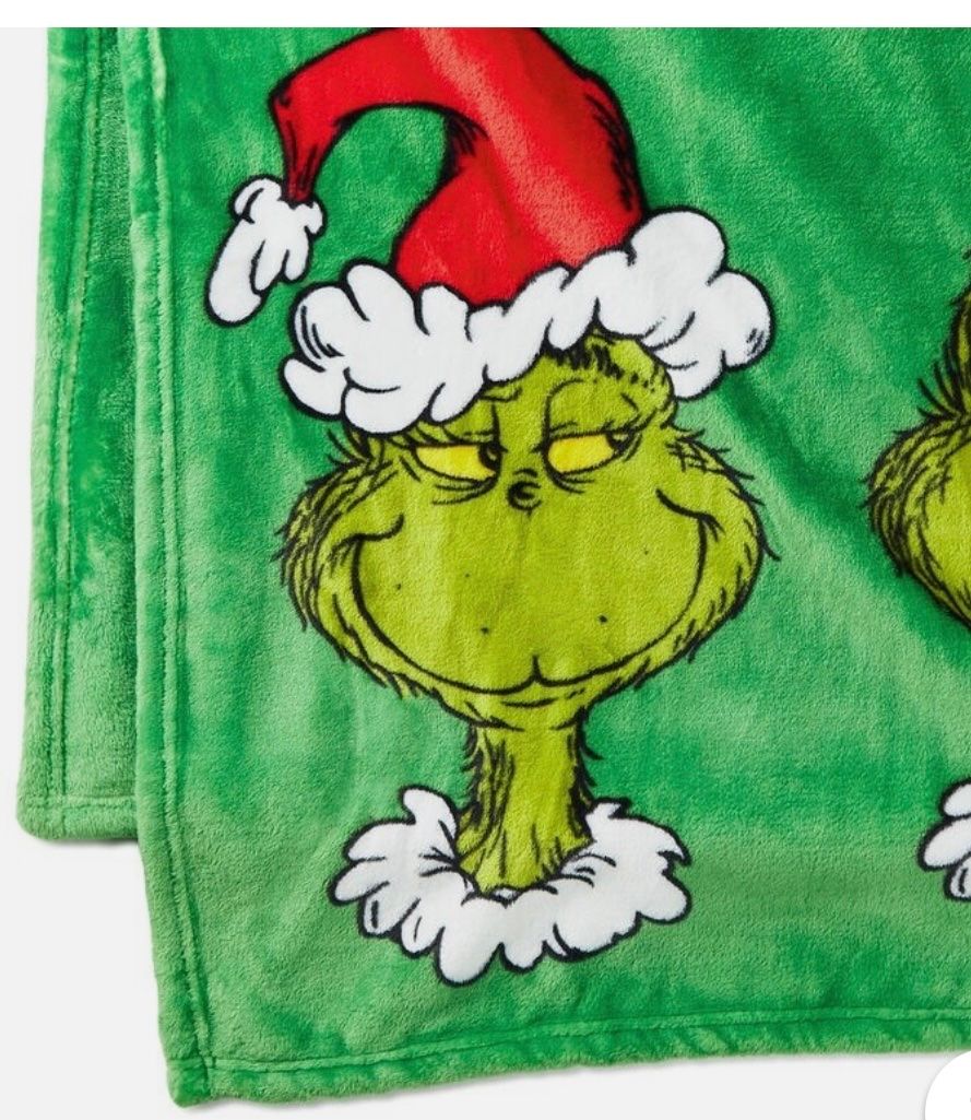 Coperte: Grinch Throw Blanket - NEW, Festive Winter Decor! – Nuovo e nell'imballaggio originale da Buttikon SZ venduto da trzurigo 3