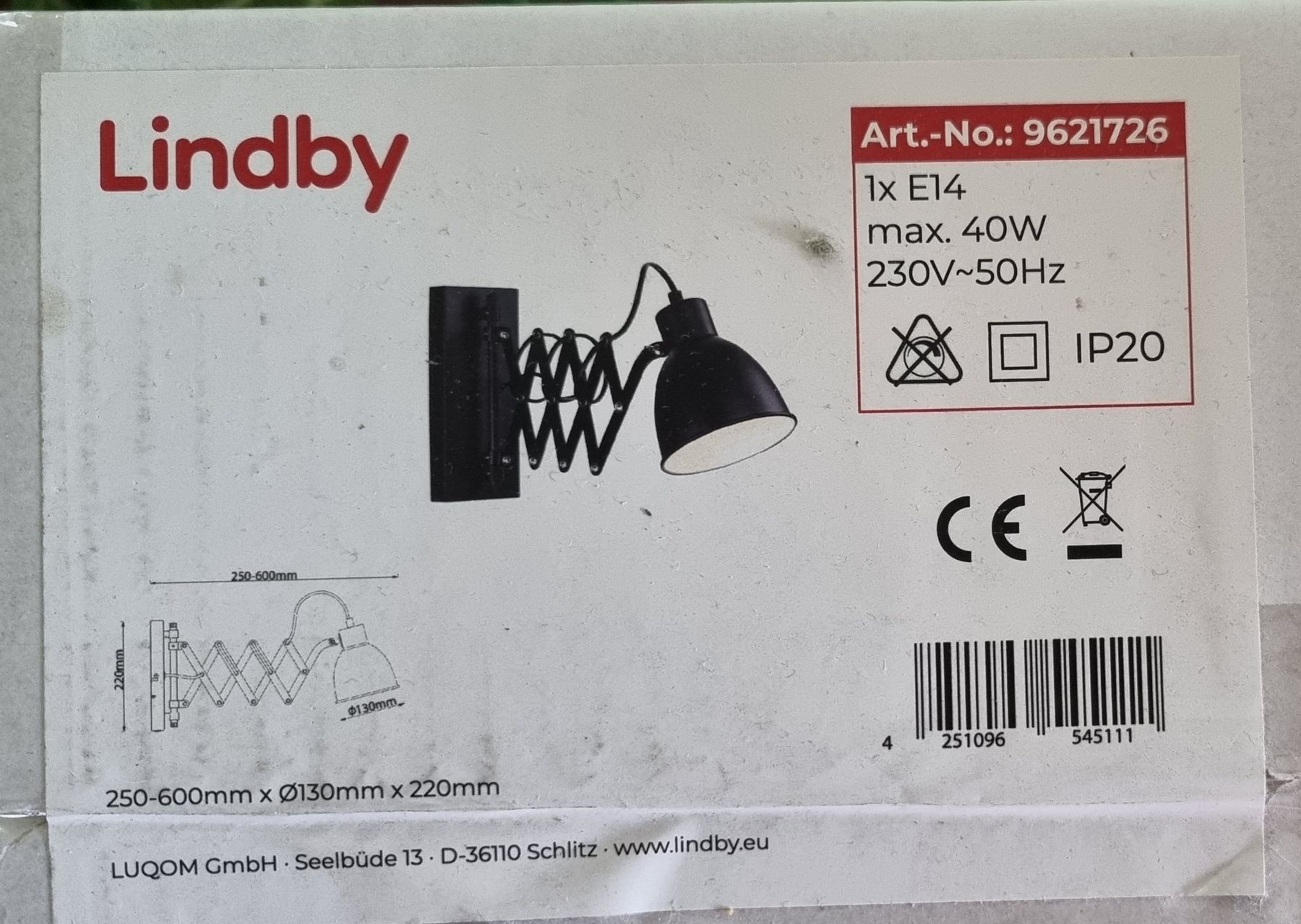 Lampade: Wandlampen "Lindby" 2 Stk. Neu – Nuovo e nell'imballaggio originale da Breitenbach venduto da 49fleur 9