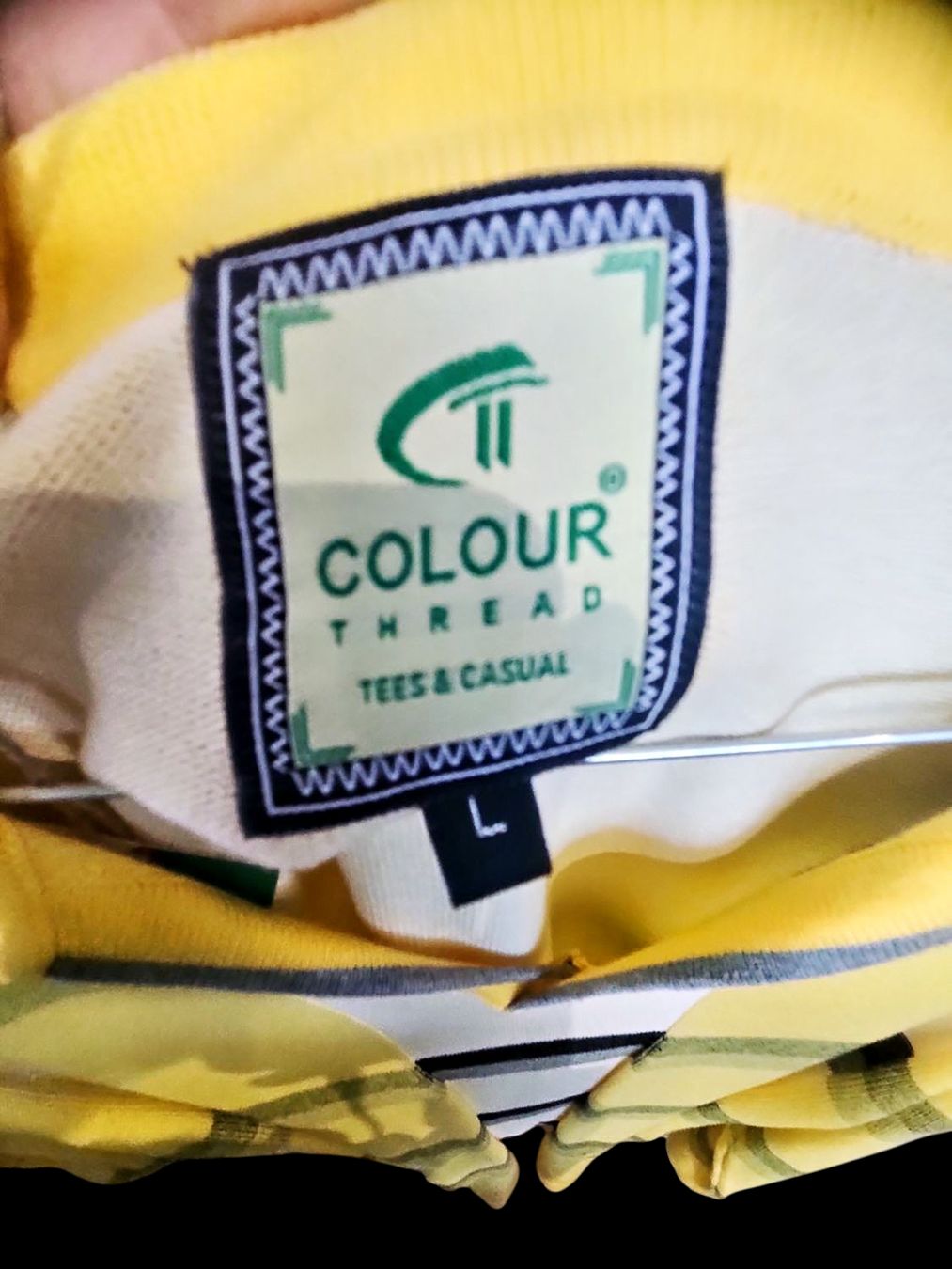 Top: Colour Thread Gelbes Karo-Polohemd - Größe L – Nuovo (secondo la descrizione) da Zug venduto da vinokilo 4