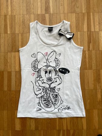 Weisses Träger-T-Shirt Minnie Maus, Gr. M - NEU!