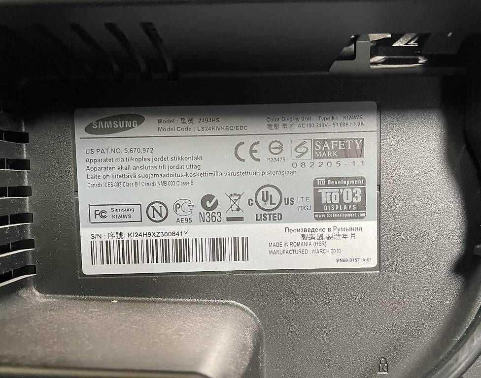 Monitor: Bildschirm Samsung Syncmaster 2494hs 24" – Usato da Bolligen venduto da heidi6318 3