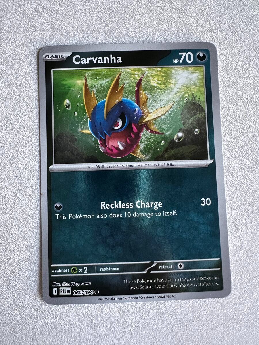 Pokémon Carte collezionabili: Carvanha PFL EN 060/094 – Nuovo (secondo la descrizione) da Zürich venduto da 05t_bwx2