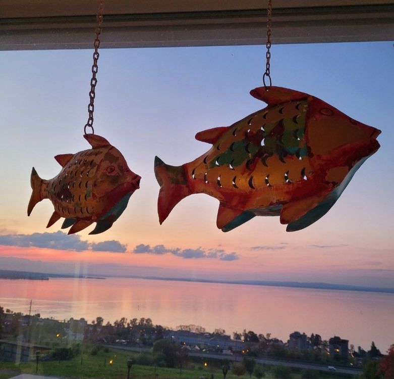 APOMOONS 2x Schwimmende Koi Fische - Keramik Teichdekoration Für Garten & Brunnen