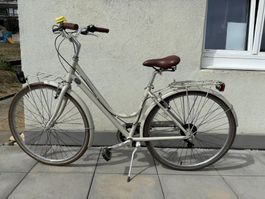 Vélo de ville femme beige taille M bon état