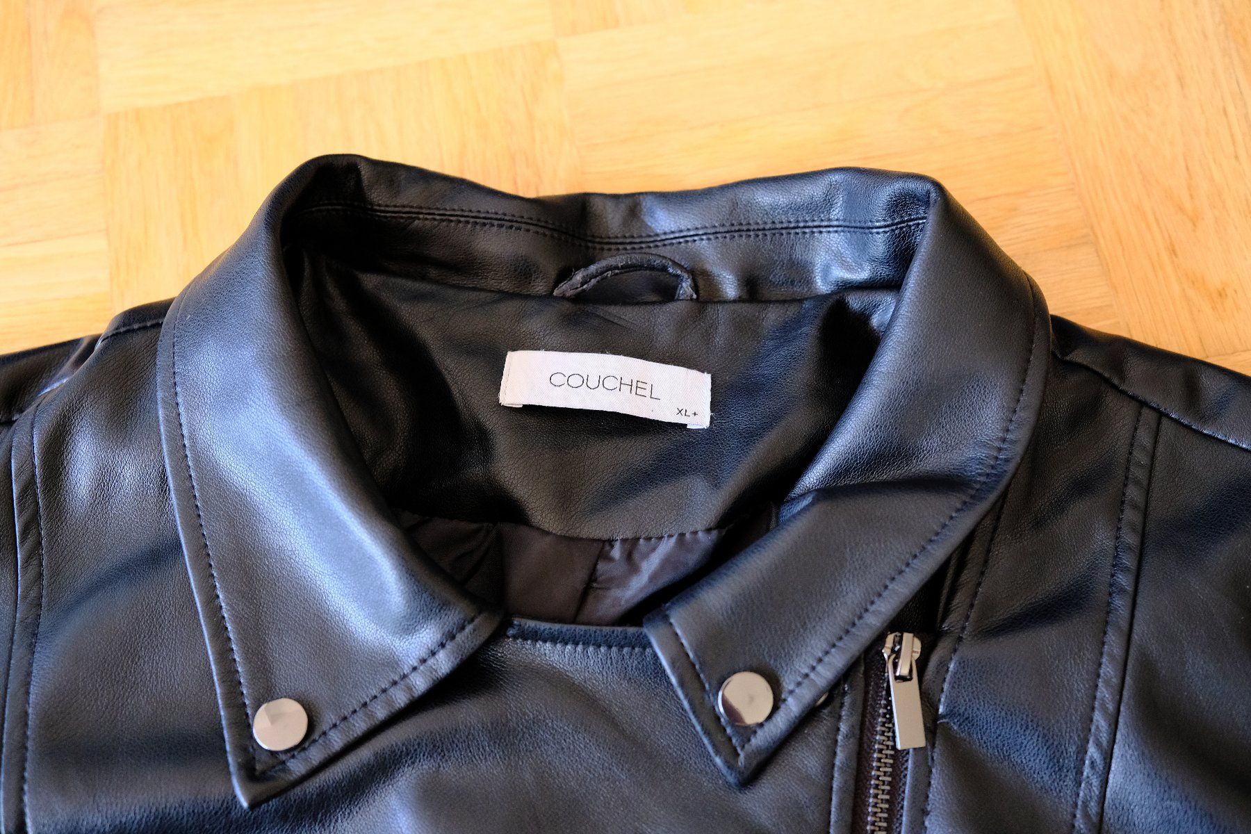 Giacche: Faux Leather Jacket noir biker style Couchel – Usato da Moutier venduto da Noctophobia 2
