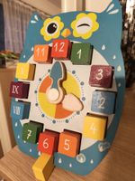 Lernuhr Eule aus Holz – Zeit & Römische Zahlen spielerisch l