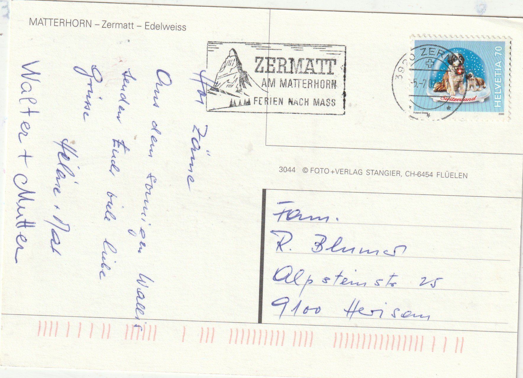 Cartoline postali: 4 Karten Matterhorn – Usato da Lumbrein venduto da made02 6