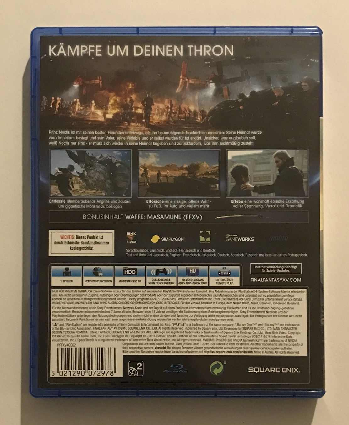 Giochi: PS4 - Final Fantasy XV – Usato da Allschwil venduto da Bullach 2
