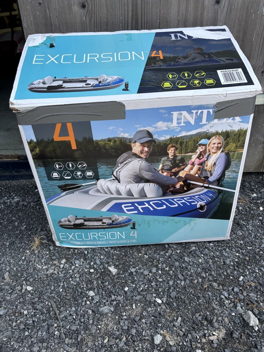 Barche: Gummiboot  Neu Intex Excurdion 4 – Nuovo e nell'imballaggio originale da Dietschwil venduto da Weasel44 2