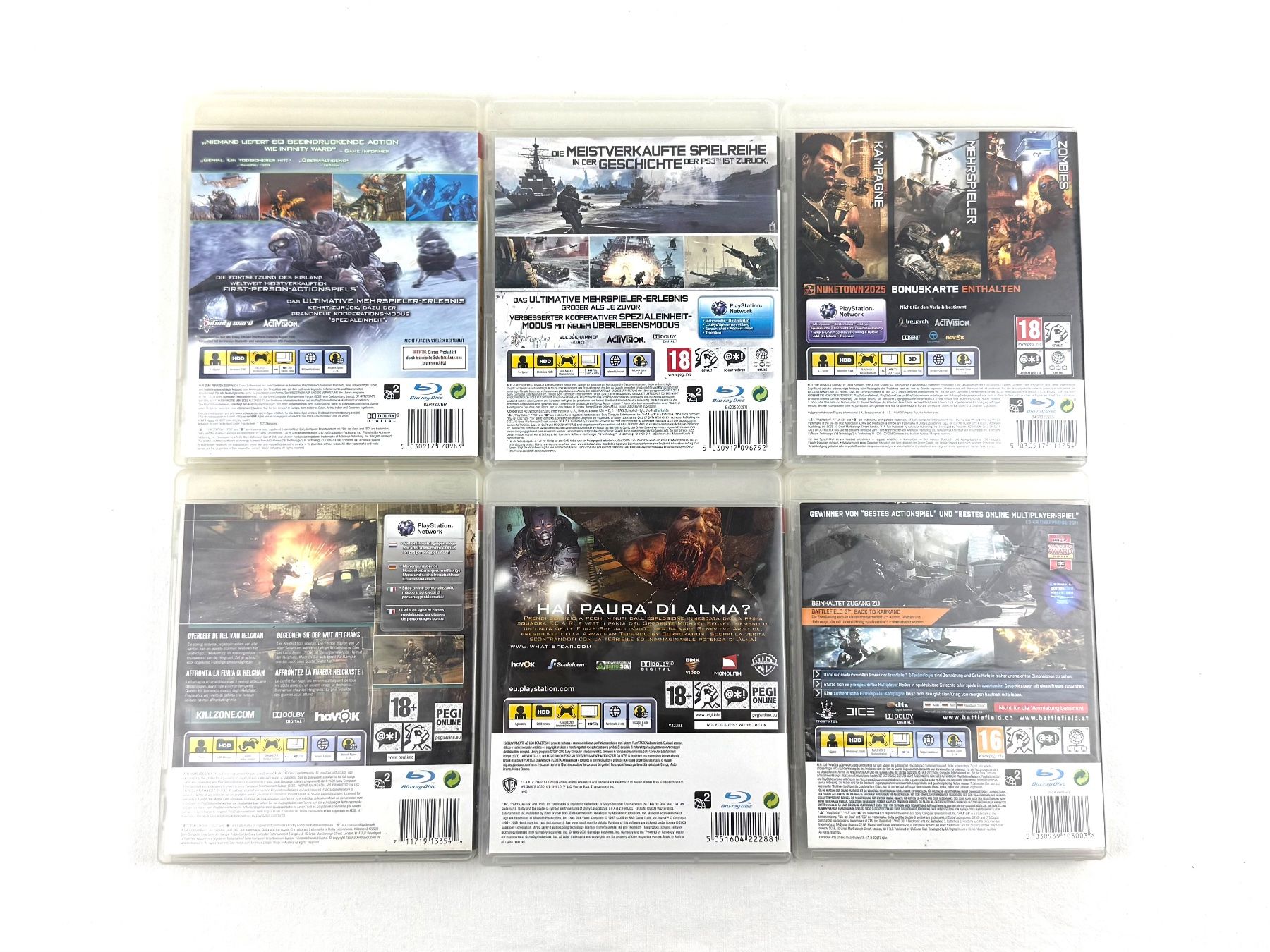 Spiele: PS3 Spiele Bundle - CoD MW2, MW3, BO2, BF3,Fear2,Killzone2 – Gebraucht aus Lauwil von fab_dnf5 1