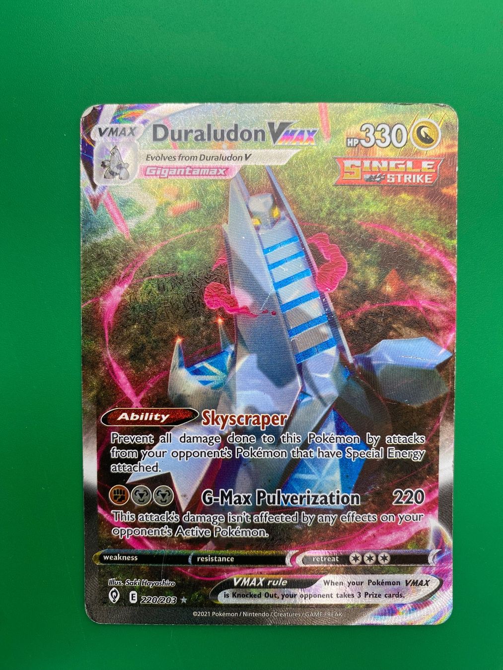 Pokémon Sammelbilder & Trading cards: Duraludon VMAX (EVS 220) – Gebraucht aus Wermatswil von finest112