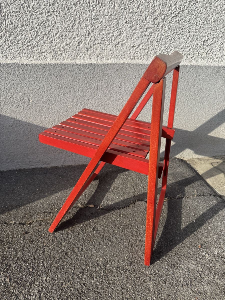 Sedie: Aldo Jacober Klappstuhl rot, Kinderstuhl Trieste – Usato da Buochs venduto da nik_r7gm 3