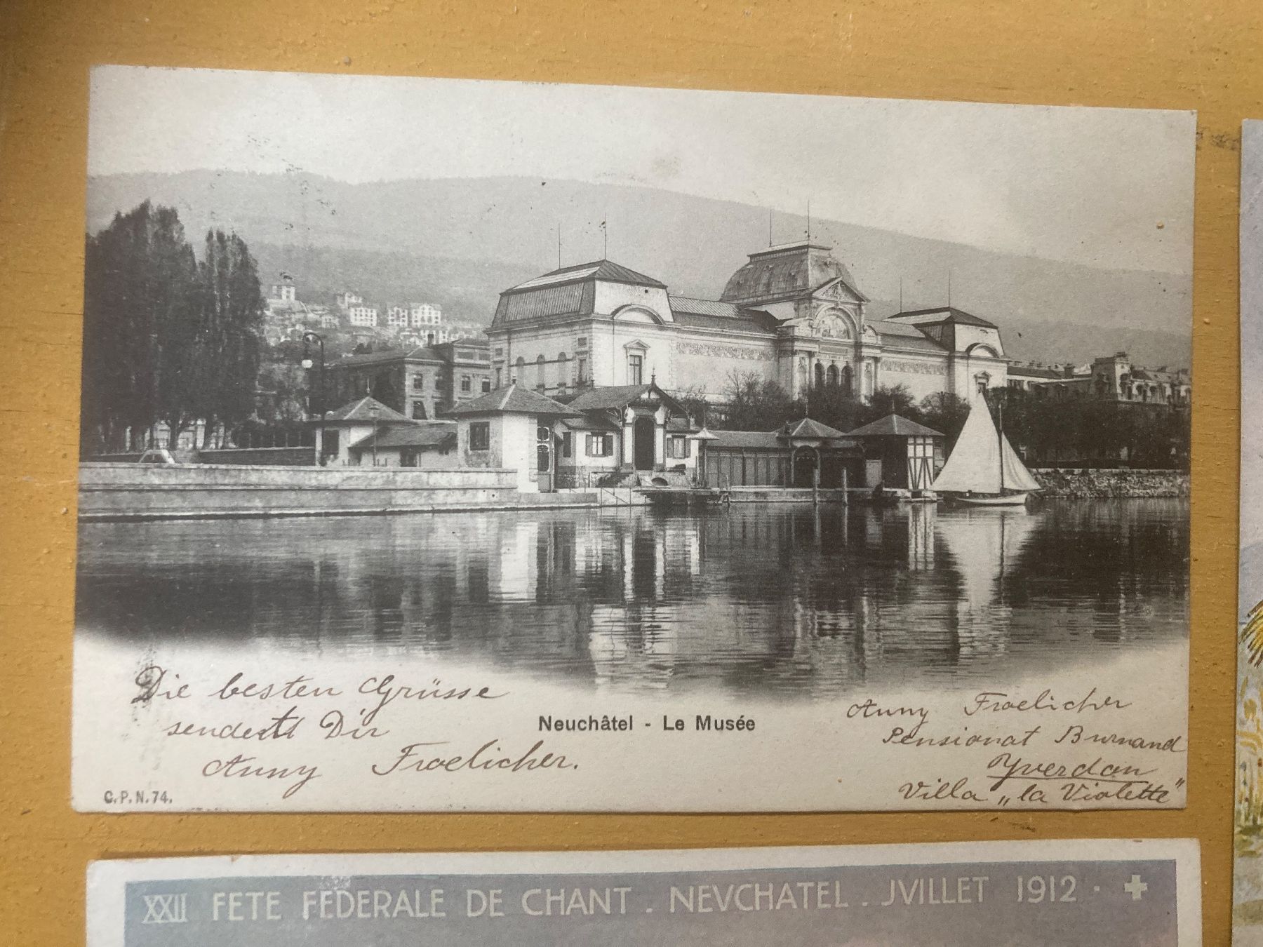 Cartoline postali: Neuchâtel - 1904 und 1912 – Usato da zürich venduto da papalapa 2