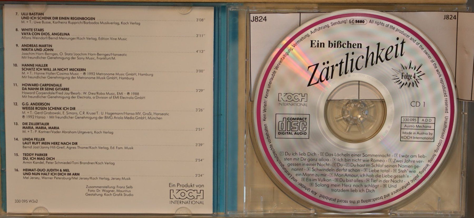 CD: Ein bisschen Zärtlichkeit -32 Schmuse Hits – Usato da Luzern venduto da CONTENTI 1