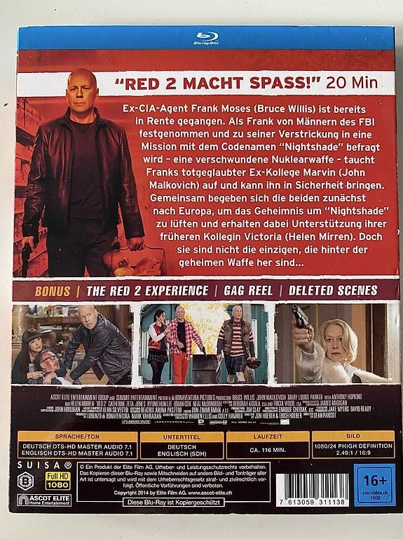Tous les DVDs: RED 2 – D'occasion à Gasel par Ntomate 1