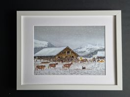 BARBARA BILD HINTER PASSEPARTOUT MONTIERT MIT RAHMEN
