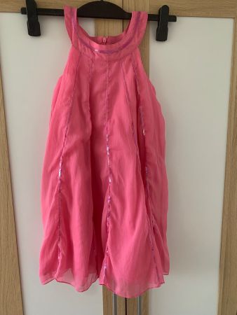 Elegantes Mädchenkleid 128 in rosa