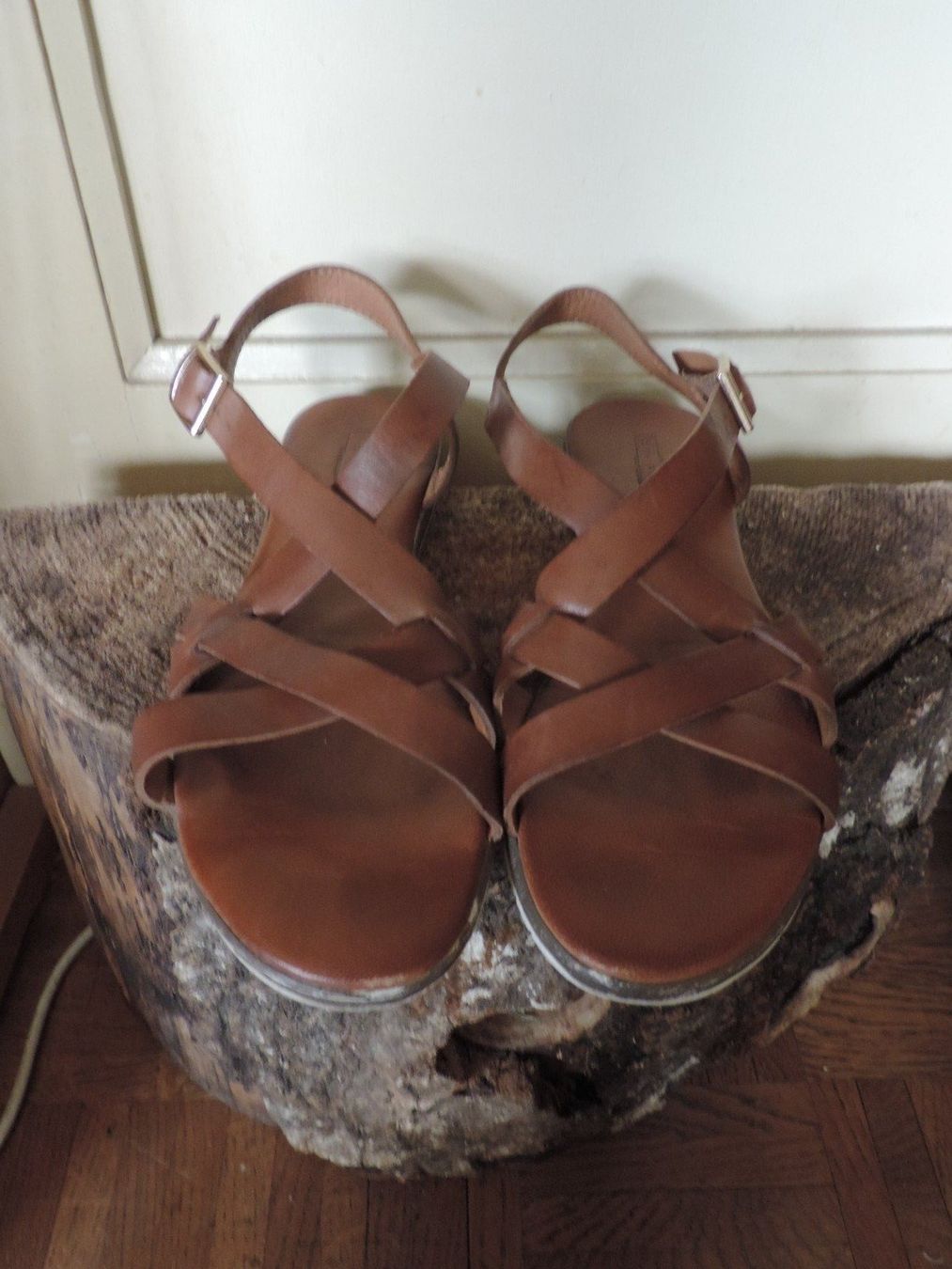 Scarpe da donna: sandales cuir brun camel – Usato da Genève venduto da Axelle333 1