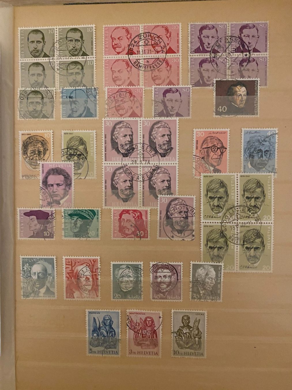 Alle Briefmarken: Briefmarken diverse Ausgaben – Gebraucht aus matten b. interlaken von jfran17
