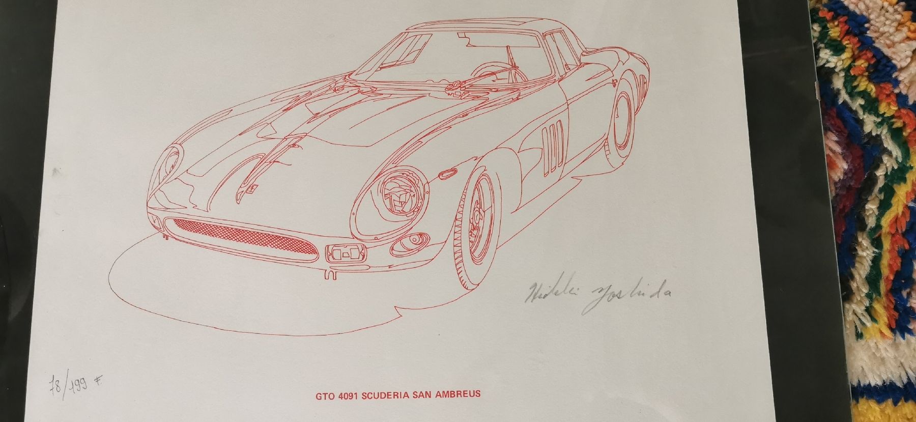 Grafica & Litografie: Prototype lithographie SIGNÉ LE Hideki Yoshida FERRARI – Usato da Vésenaz venduto da Angela.C3
