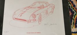 Prototype lithographie SIGNÉ LE Hideki Yoshida FERRARI