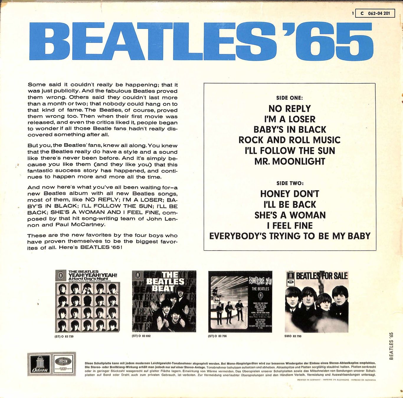 Dischi in vinile: LP: The Beatles - '65 – Usato da Trimmis venduto da Dres2 1