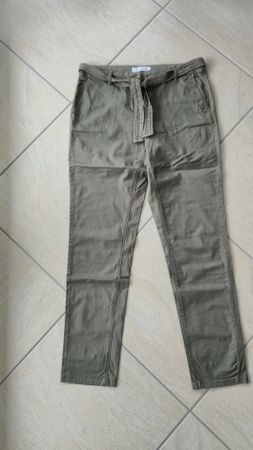 Pantalon Promod, kaki, T. 38 (CH), Ceinture