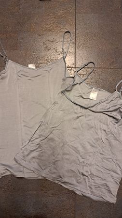 2 Calida Spaghetti-Tops grau Grösse XS guter Zustand