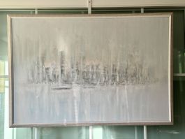 Artdeco Öl -HENRY- „Stadt In der Ferne“ 100 X 150cm, 1994