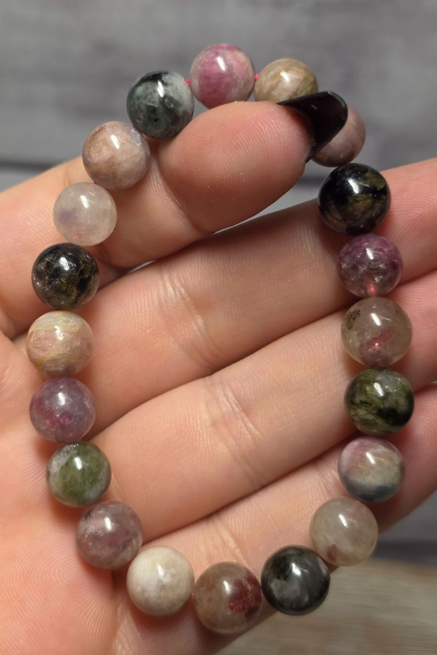 Minerali & Pietre curative: Regenbogen Turmalin Armband A 9.3mm – Nuovo e nell'imballaggio originale da Matzingen venduto da Shay_Crystalz