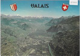 Vue sur la vallee du Rhone et la ville