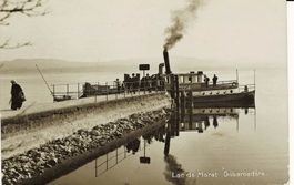 Lac de MORAT Débarcadère PRAZ? FR um 1920!