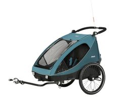 Remorque neuve vélo Hauck DRYk DUO Ocean Green 2 en 1