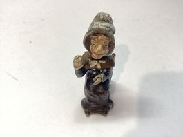 Antike Figur aus Zinkguss mit beweglichem Wackelkopf