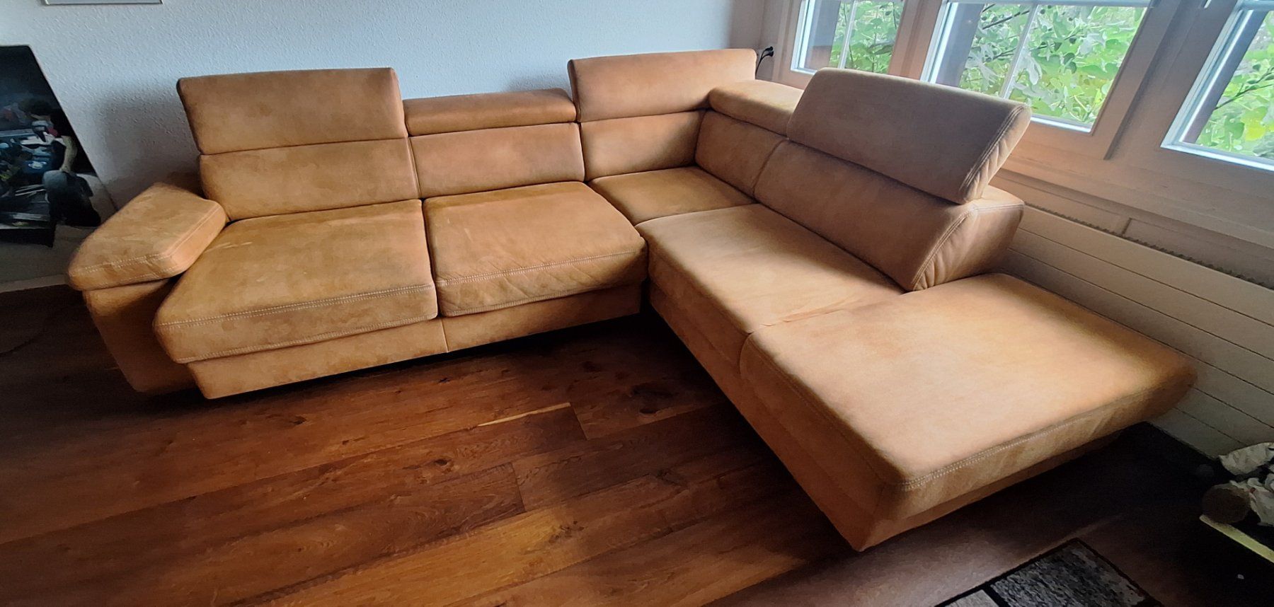 Divani: Polstergarnitur /Ecksofa Microfaser Braun 175cm x 230cm – Usato da Rebstein venduto da Type25 3
