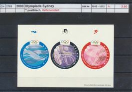 2000 "Olympiade Sydney"- Heftchenblatt, ** postfrisch