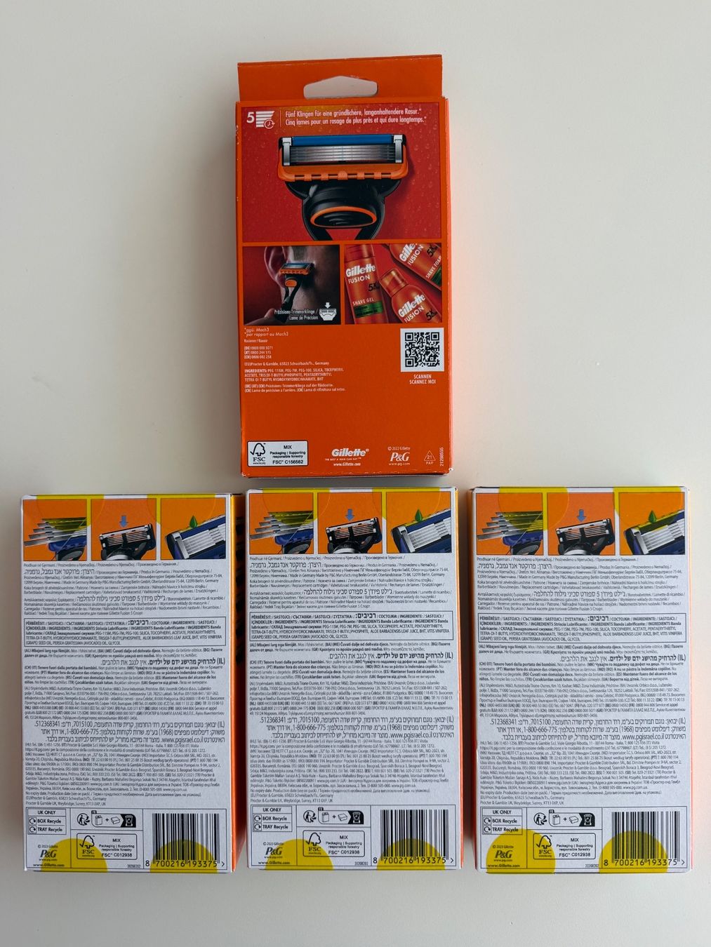 Gillette Rasoi & Lamette da barba: Gillette Fusion5, 20 pcs – Nuovo e nell'imballaggio originale da St-Gingolph venduto da GoldenKeys 1