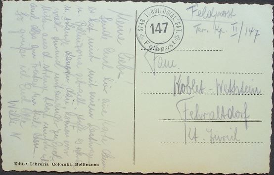 Cartoline postali: BELLINZONA Stazione – Usato da Jona venduto da philajona 1
