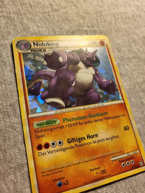 Pokémon Carte collezionabili: Nidoking Holo Deutsch Pokemon Karte 6/102 – Usato da Grindelwald venduto da lego9 1