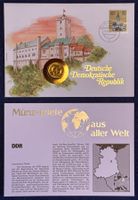 DDR Münzbrief mit Briefmarke und Münze von 1984