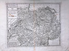Kupferstichkarte der Schweiz von Salmon 1742