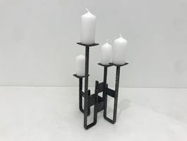 Brutalistischer, skulpturaler Stahl Kerzenständer 70 - 80er