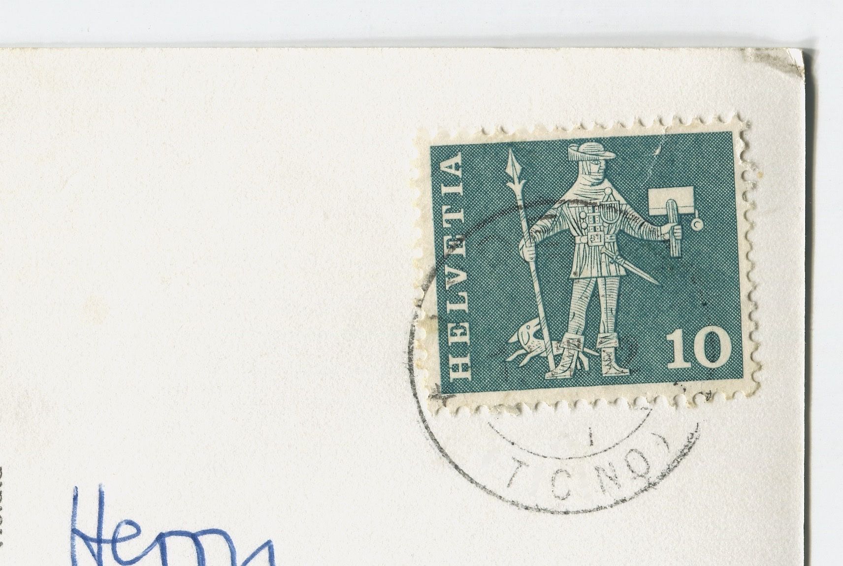 Ansichtskarten: Indemini Panorama con 2 bambini 1962 – Gebraucht aus coglio von Tascia1 1