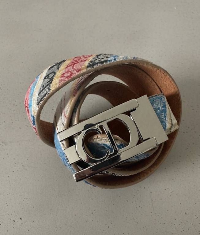 Ceinture Christian Dior Oblique - Boucle CD Argente (Gebraucht) in Le ...