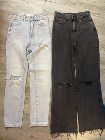 2 Stradivarius Jeans Set Mom Slim Straight Gr. 34