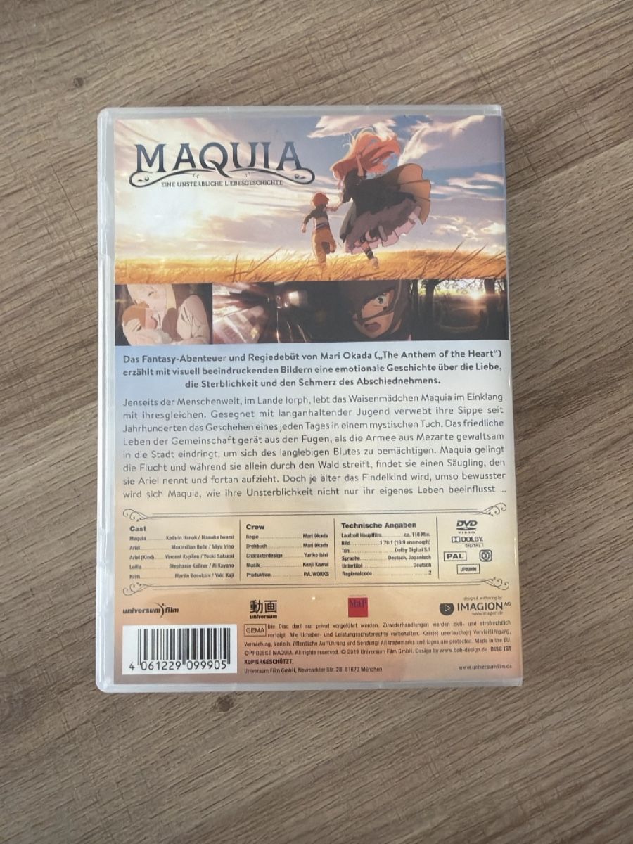Tutti i DVDs: Maquia (2018) Anime DVD – Usato da Hagendorn venduto da masterchieff 1