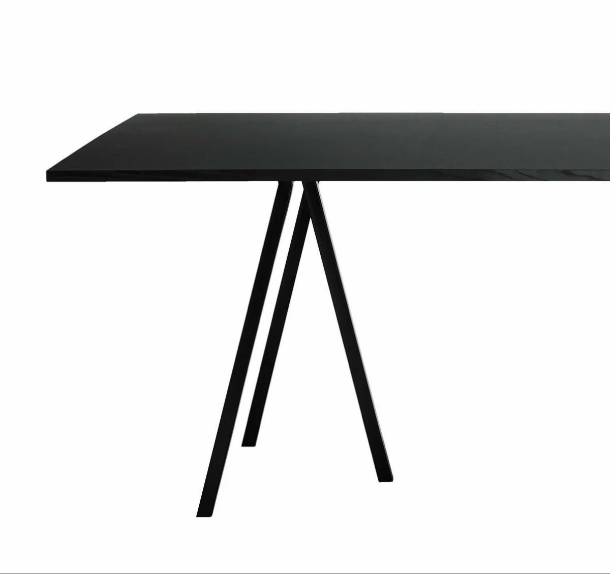 Scrivanie: HAY Loop Tischbeine schwarz, mit Tischplatte MDF schwarz – Usato da Zürich venduto da lengenb01 2