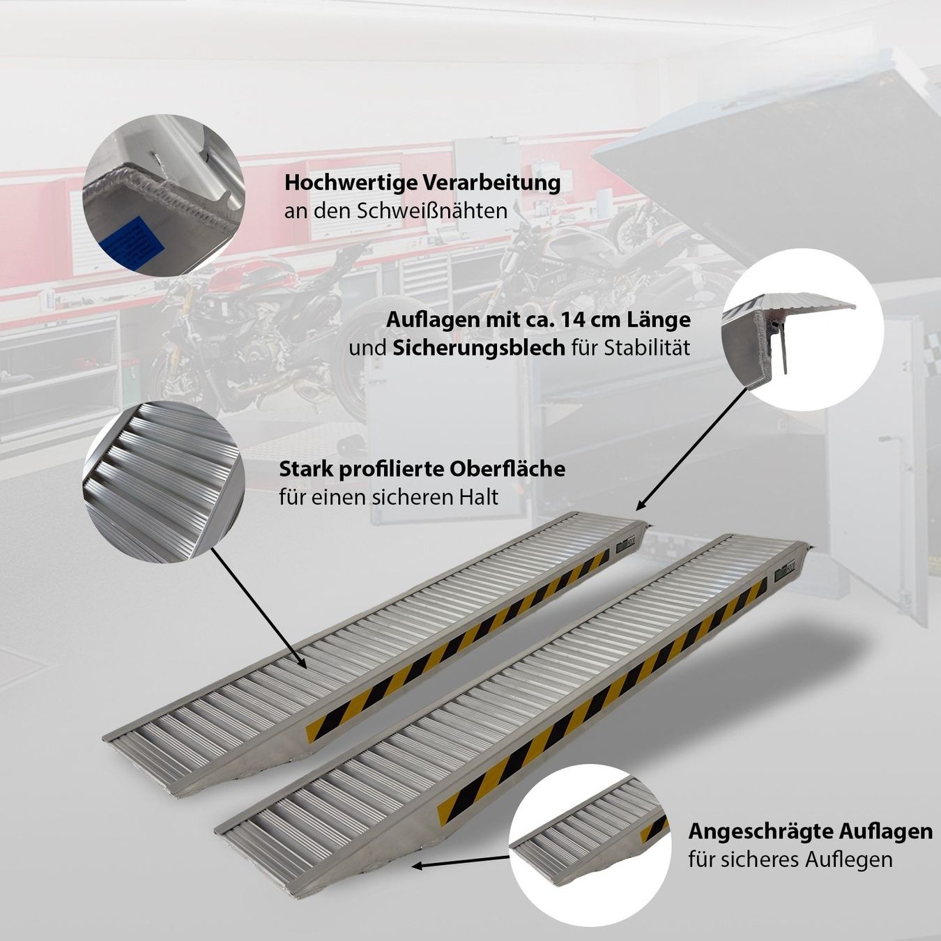 Auffahrrampen: 2x Auffahrrampe Verladerampe 212cm Alu Tragkraft 3800kg – Neu und originalverpackt aus Wallenwil von toesstal-vertrieb 5