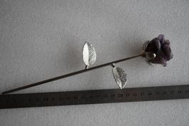 Amethyst    Rose  Edel   23cm lang Aus Stein