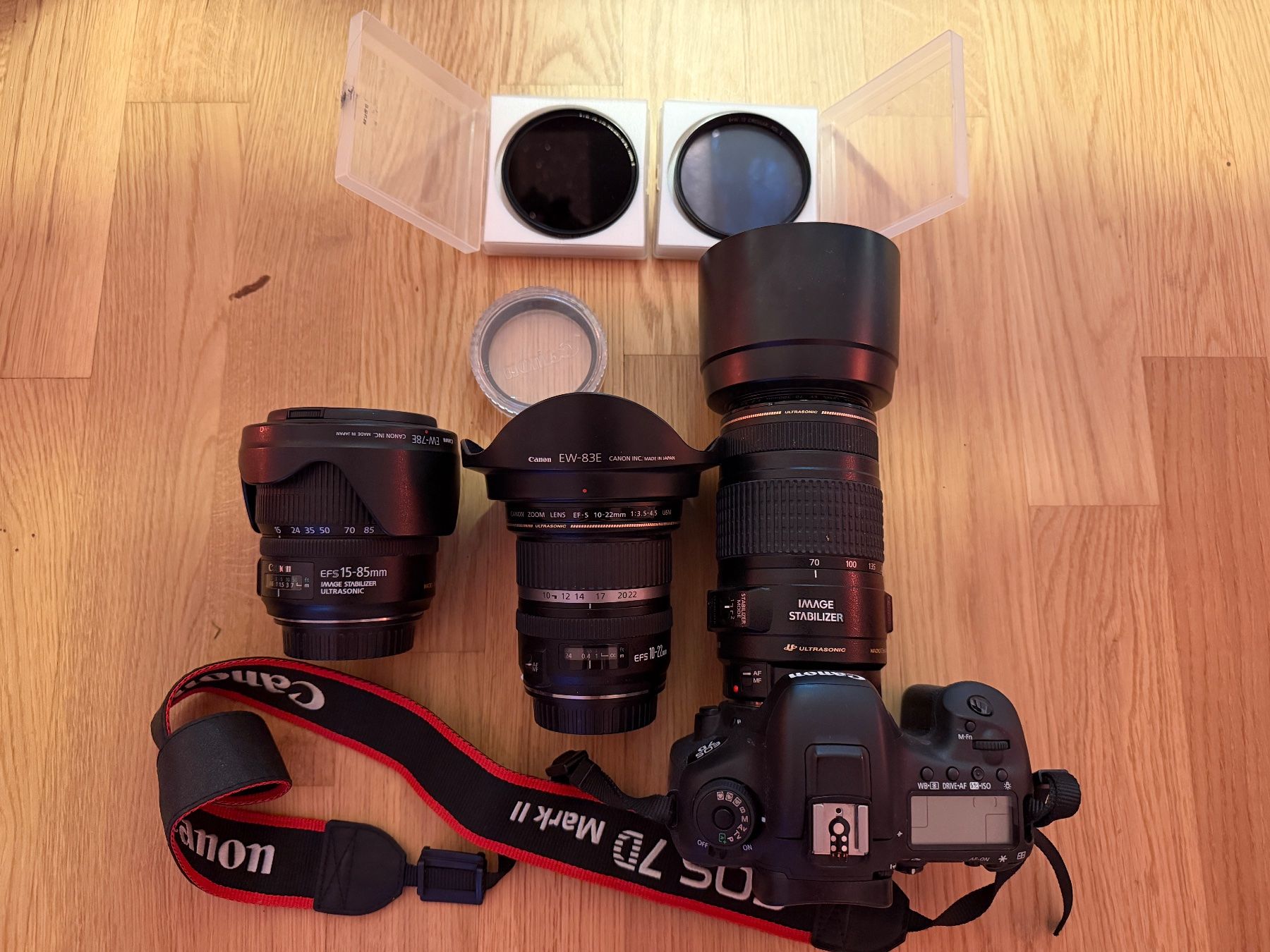 Canon Fotocamera: Canon EOS 7D Mark II Set,  3 Objektive, Blitz, Filter – Usato da Mollis venduto da Pianodom90 1